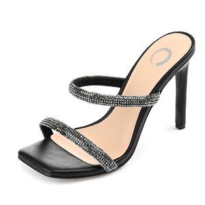 Journee Collection Women 9.5 M Black Reena Strappy High Heel Sandals NIB II5